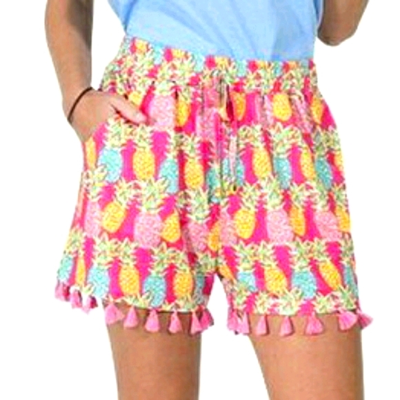 Simply Southern Pants - Simply southern pineapple tassel shorts S/M *H